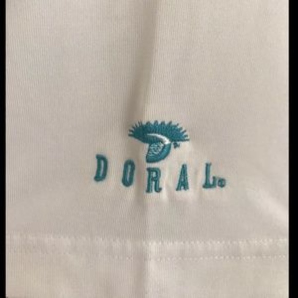 Greg Norman Play Dry Men's Golf Shirt White Striped Blue Red Short Sleeve Logo M - Picture 6 of 11